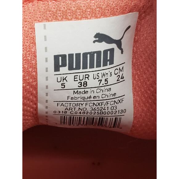 Puma Vikky Soft Foam Pink Leather Shoes - Size 7.5 - Picture 9 of 9